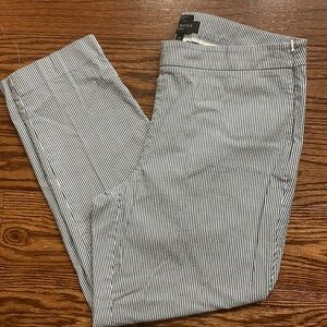 TALBOTS Petites CHATHAM CURVY striped cotton stretch pants size 10P